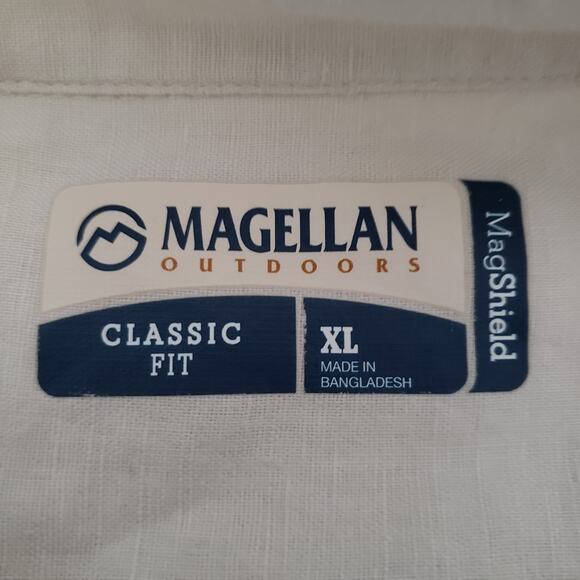 Magellan Outdoor Men SIZE XL Linen Blend Casual Fishing Hiking Shield Boat Shirt - Picture 4 of 8